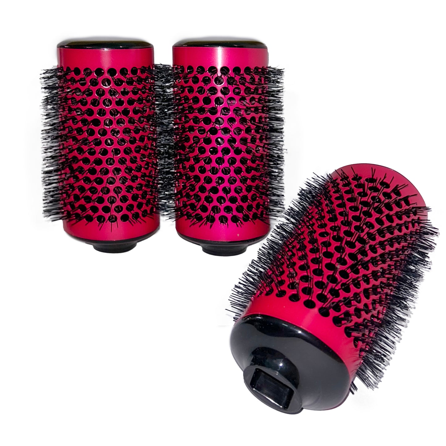 6pcs/set Detachable Handle Ceramic Iron Thermal Brush Comb Aluminum Tube Nylon Barrel Curler Rollers Hairbrush