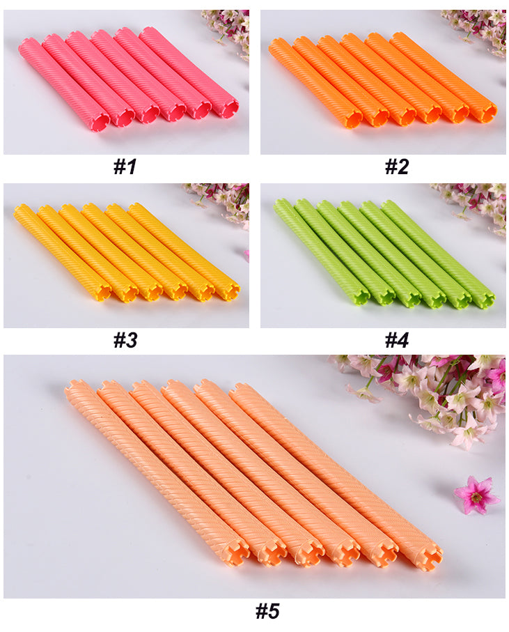 18pcs/set 16cm Extra Long Hair Rollers with Rubber Bands Cold Perm Rods Curler Bars Clip Curling Hairdressing Supplies