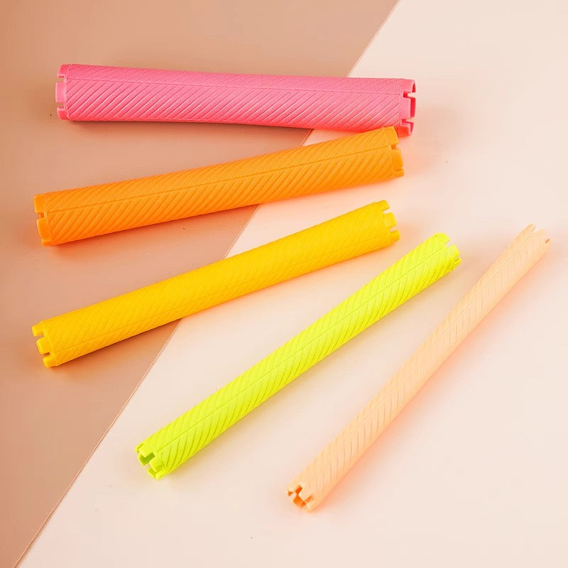 18pcs/set 16cm Extra Long Hair Rollers with Rubber Bands Cold Perm Rods Curler Bars Clip Curling Hairdressing Supplies