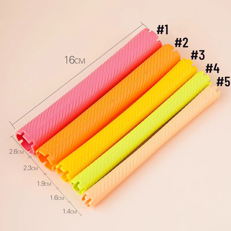 18pcs/set 16cm Extra Long Hair Rollers with Rubber Bands Cold Perm Rods Curler Bars Clip Curling Hairdressing Supplies