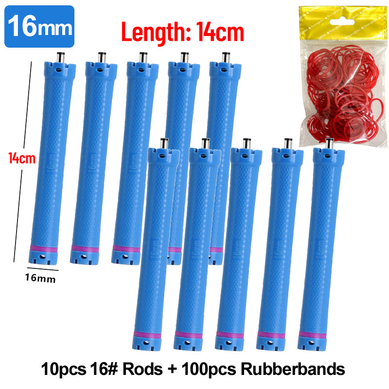 10 개/대 14cm 여분의 긴 24V 디지털 파마 막대 및 고무 밴드 한국 5.5mm 플러그 Electirc 가열 바 여성용 가열 핫 롤러