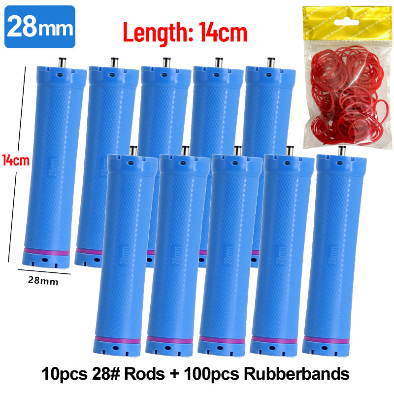 10 개/대 14cm 여분의 긴 24V 디지털 파마 막대 및 고무 밴드 한국 5.5mm 플러그 Electirc 가열 바 여성용 가열 핫 롤러