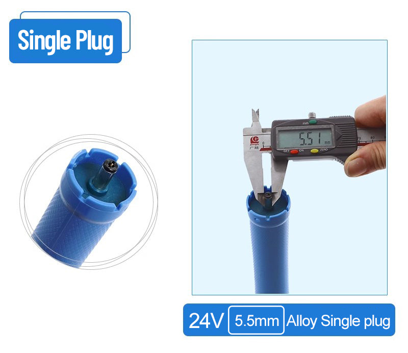 10 개/대 14cm 여분의 긴 24V 디지털 파마 막대 및 고무 밴드 한국 5.5mm 플러그 Electirc 가열 바 여성용 가열 핫 롤러