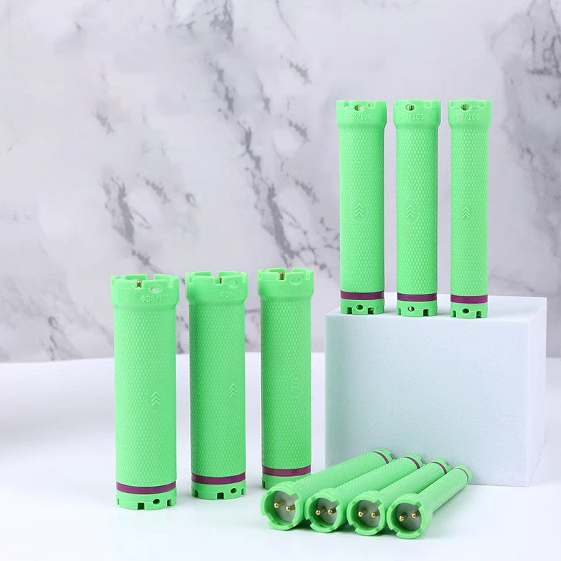 10pcs/set 24V Digital Perm Rods Hair Rollers Standard Plug Electric Heated Curlers Bars with Rubberbands Styling Tool